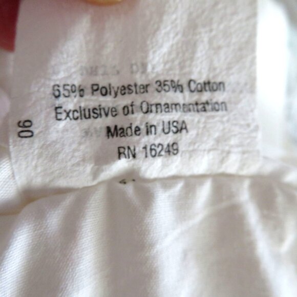 Vintage White Curtain Valance Lace Ruffle Tiered Swag Cottage Shabby Chic - Picture 11 of 15